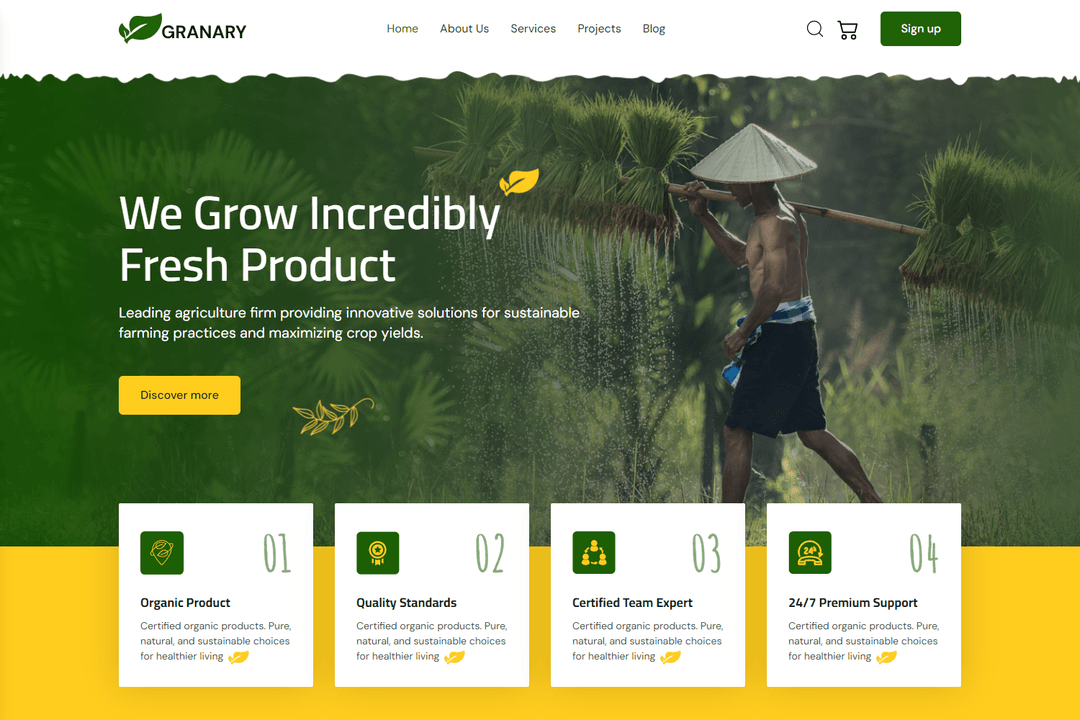 Next Granary Landing Page